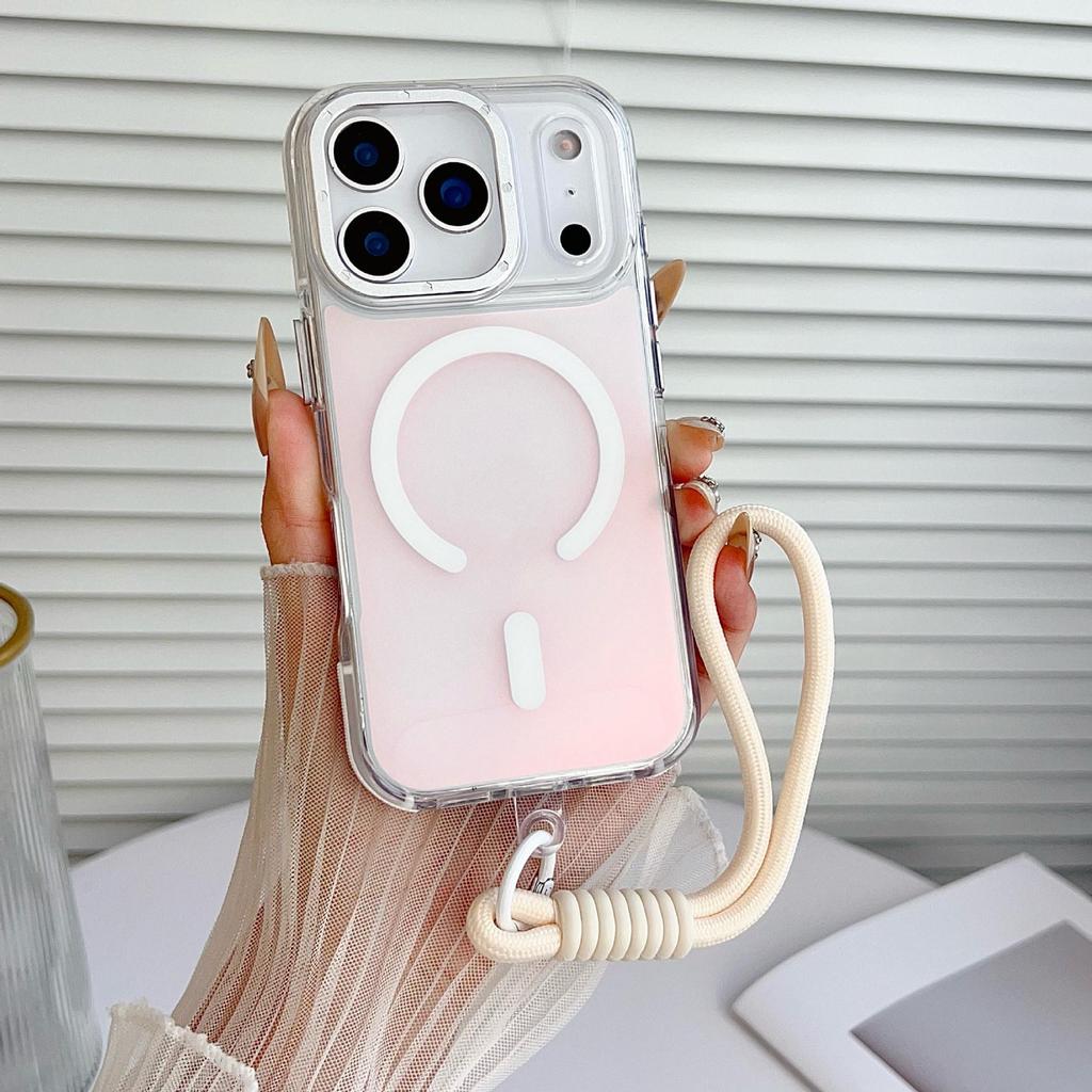 Xuncai Chameleon Magnetic Phone Case for Apple 17 Pro Max with Anti-slip Lanyard and Metal Buttons