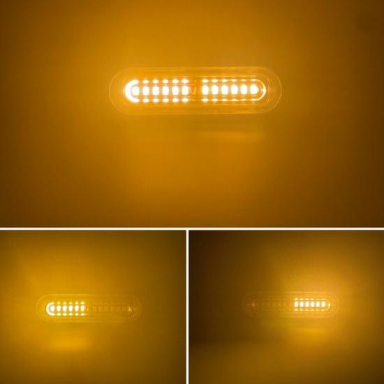 4PCS Amber 12LED Truck Car Warning Hazard Flashing Beacon Strobe Light Bar