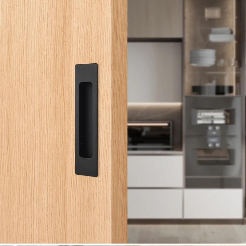Sliding Door Hidden Pull Handle Cabinet Door Invisible Embedded Handle Kitchen Door Recessed Slot Handle For Sliding Doors
