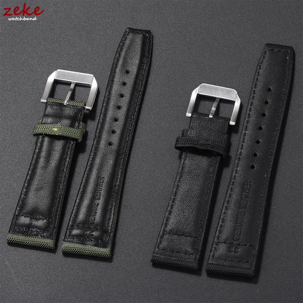 Nylon Canvas Watch Strap 20mm 21mm 22mm Band for IWC Pilot Waterproof Sports Watchband Cowhide Wrist Belt Men's Women's Bracelet