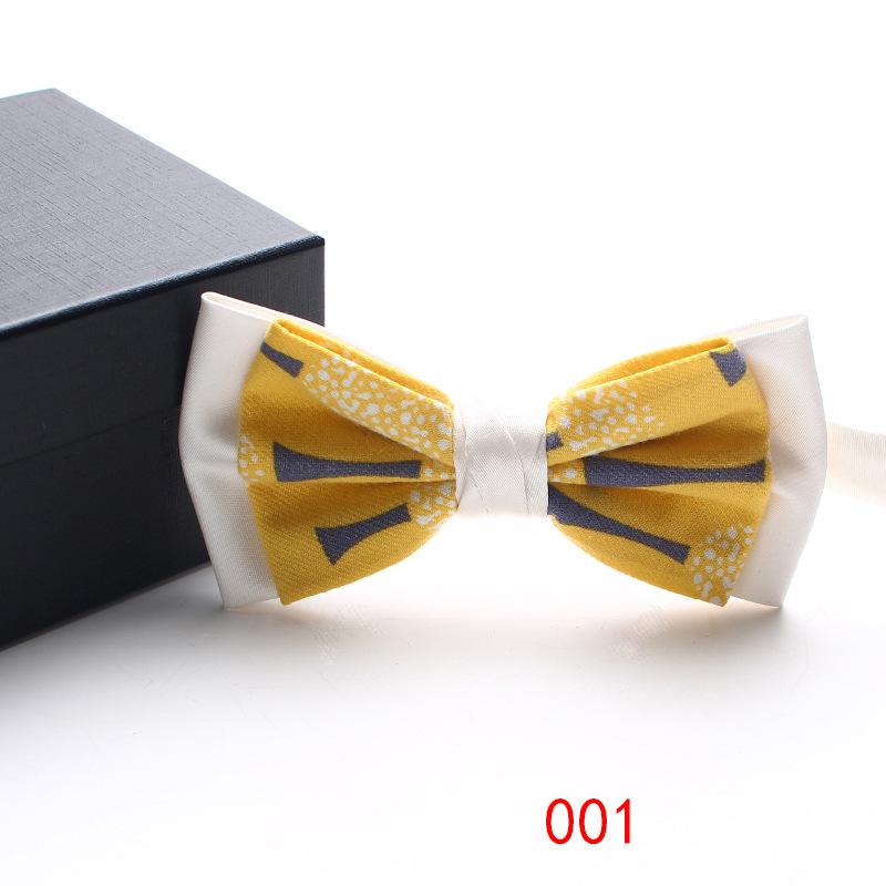 Shuangpin Men'S Bow Tie Business Trend Color Weaving Jacquard Suit Accessories Retro Bow Tie