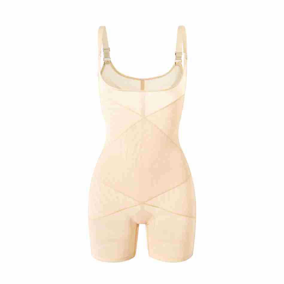 

Женский бесшовный утягивающий боди: Контроль живота, Подтяжка бедер, Легкое летнее корректирующее белье XX-Large бежевый