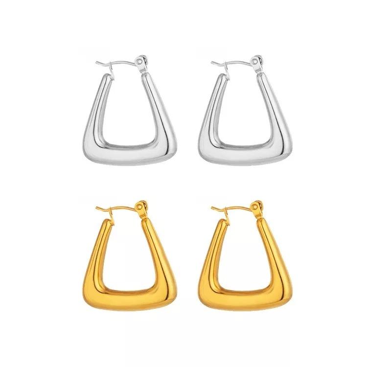 

Модный порт Винтаж Мода Ниша Популярные Серьги Вакуумный титан Сталь Позолоченные Полые Серьги Женская Мода