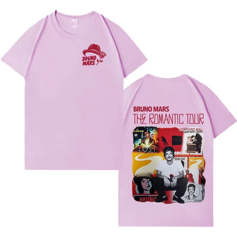 Bruno Mars 2026 Tour Γραφικά άλμπουμ The Romantic 100% Βαμβάκι Unisex μπλουζάκι Νέο Y2K Λαιμόκοψη Κοντομάνικο Ανδρικό γυναικείο καλοκαιρινό T-shirt