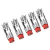 5pcs Stainless Steel Automatic Pig Nipple Drinker Waterer Red Cap Duckbilled
