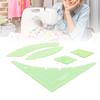 5pcs Transparent Green Quilt Cutting Templates Multi Functional DIY Quilting Ruler Kit For Crafting