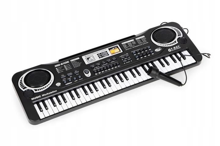 Keyboard Pianino Dla Dzieci Z Mikrofonem + Zasilacz