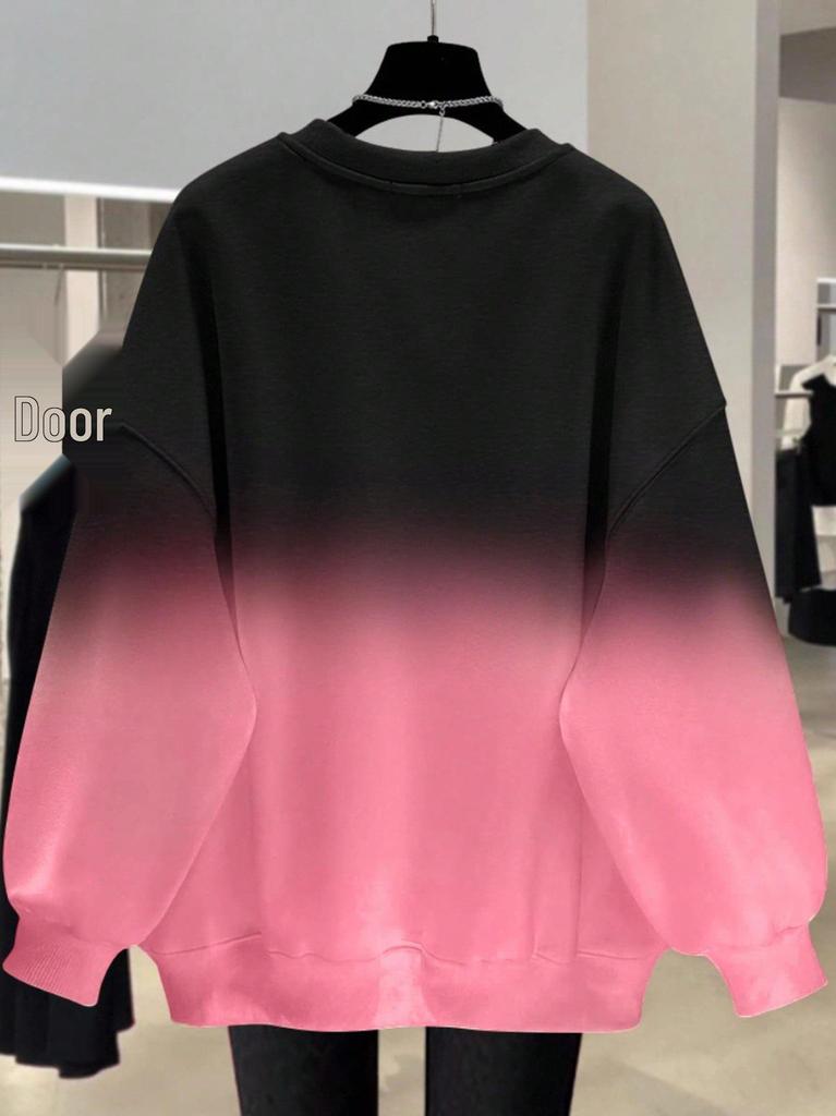 Women's Gradient Tie-Dye Hoodie: Lightweight, Loose Fit for Spring, Autumn, and Winter