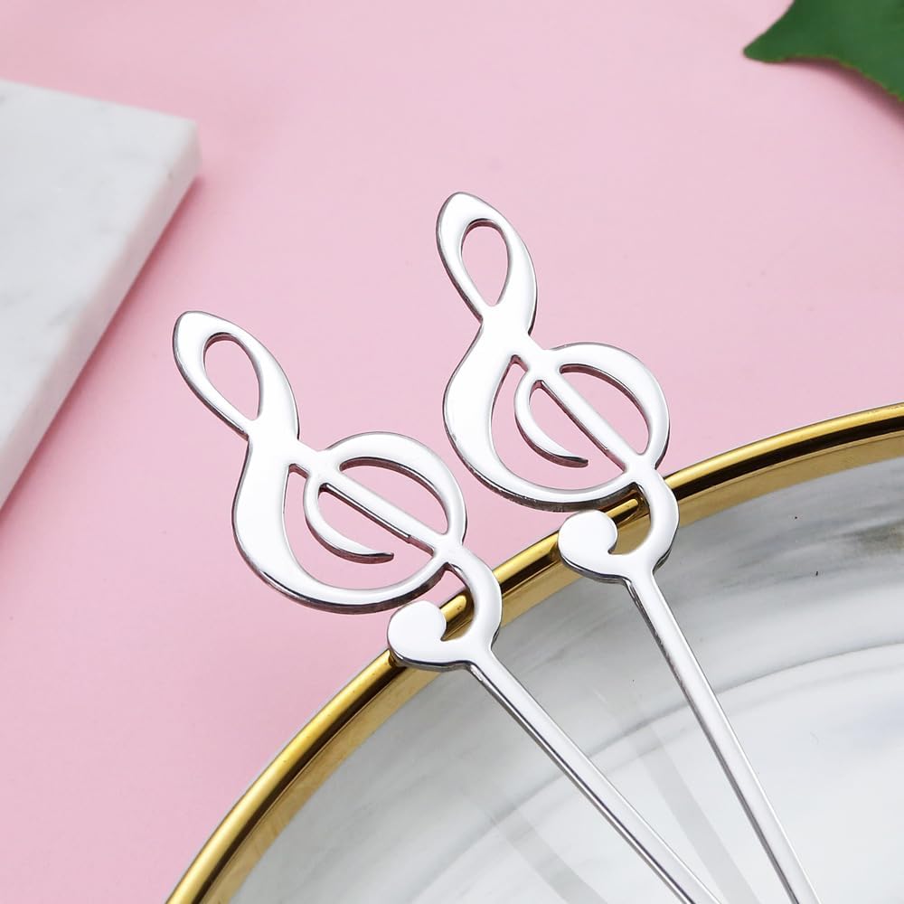 Modern Stainless Steel Music Note Treble Clef Spoon Coffee Stirrer and Ice Cream Spoon for Tea, Holidays, Gifts