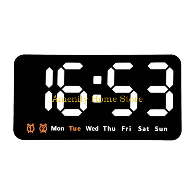 

F26C Sophisticated LED Display Wall Clock, Alarm, 8.5Inch Desk Or Wall Hangings Clock