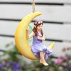Resin Elf Sculptures Realistic Swing Figurines for Home and Outdoor Garden Patios Decors