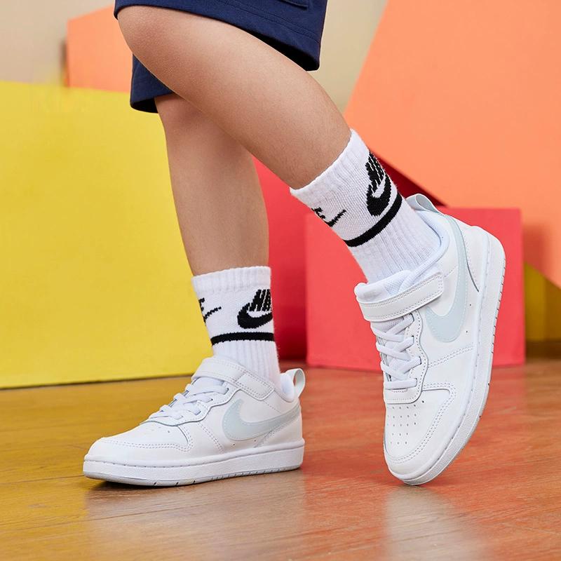 New Nike Court Borough Low 2 White Aura PS BQ5451-118