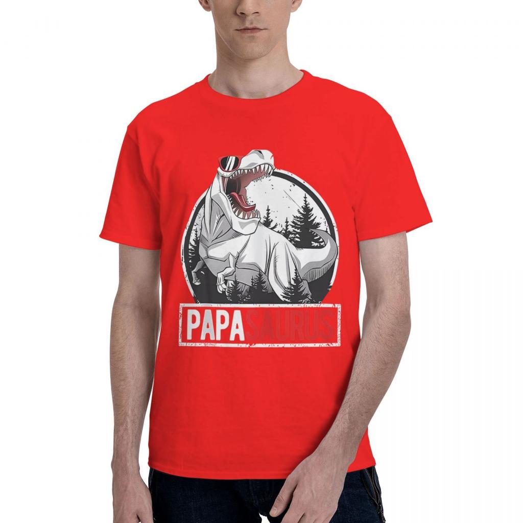 PapaSaurus Men Papa Saurus 100 Cotton Casual Breathable Confortable TShirt Funny Mens TShirt Mens Wear
