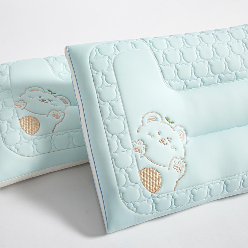 Yongyouwan Embroidered Cool Silk Latex Neck Pillow