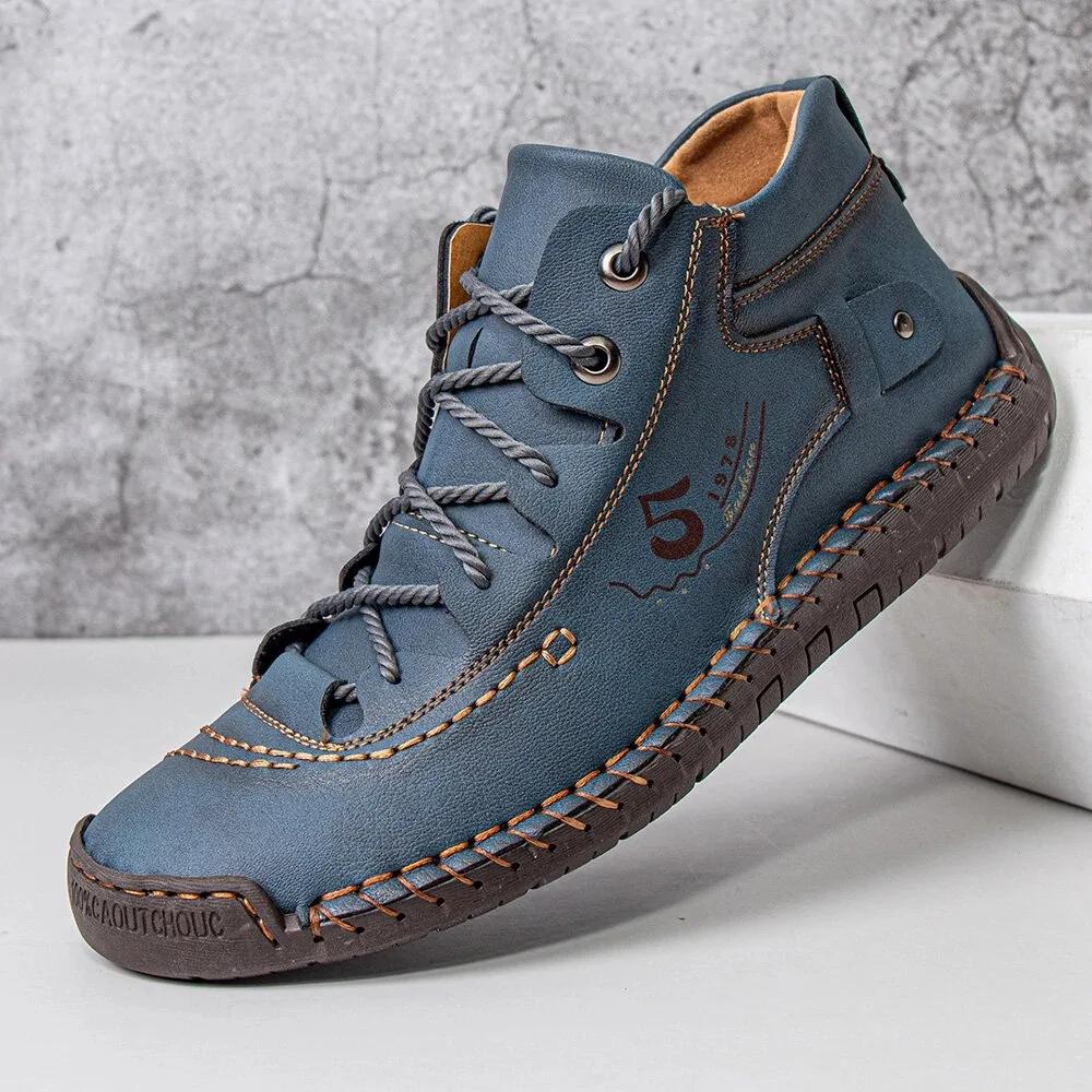 2024 Autumn Winter New Men's Boots Warm Casual Fashion Lace-up Leather Boots Large Size 38-50
