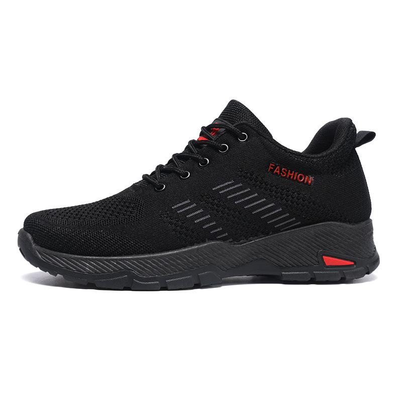 2024 Autumn Knitted Mesh Breathable Fashion Versatile Sports Shoes for Men's Anti Slip and Wear Resistant Running Shoes