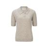 CASHMEANGIFT Wool Pique Collar Knit Top