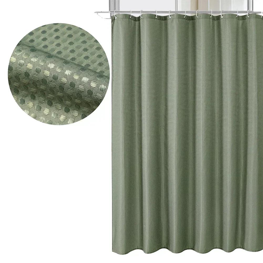 Curtain With Hooks Shower Curtain Set 12 Sturdy Hooks Included Easy To Clean Material Moisture Resistant Moisture