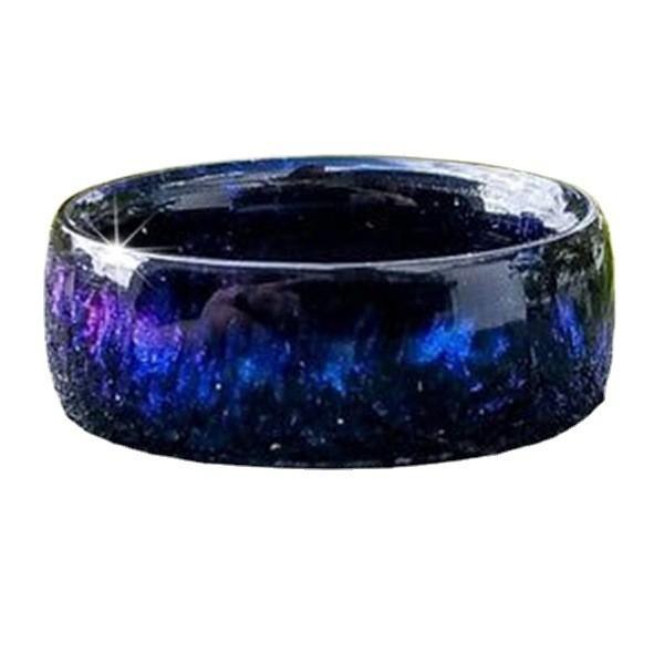 Gepersonaliseerde Vijfkleurige Ring van Acrylhars, Modieuze en Veelzijdige Valentijnsdag Cadeau Ring