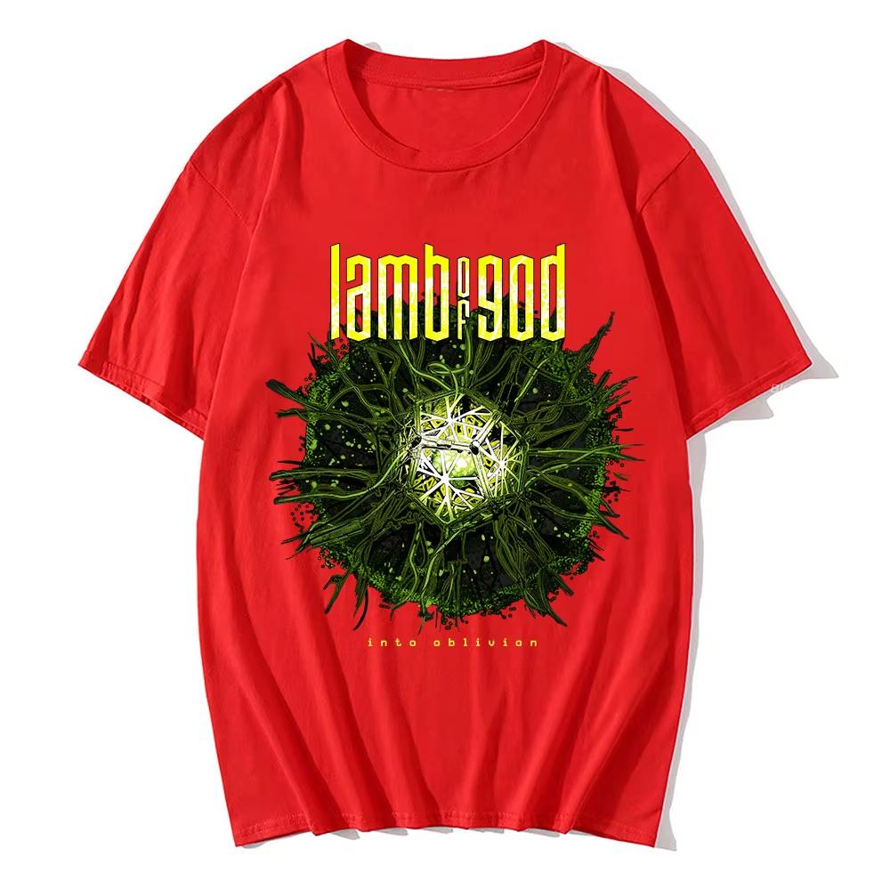 

LAMB OF GOD Into Oblivion Burst 2026 Unisexs TShirt Unisex ONeck 100 Cotton Short Sleeve Y2k Oversized Fashion Popular Tee M