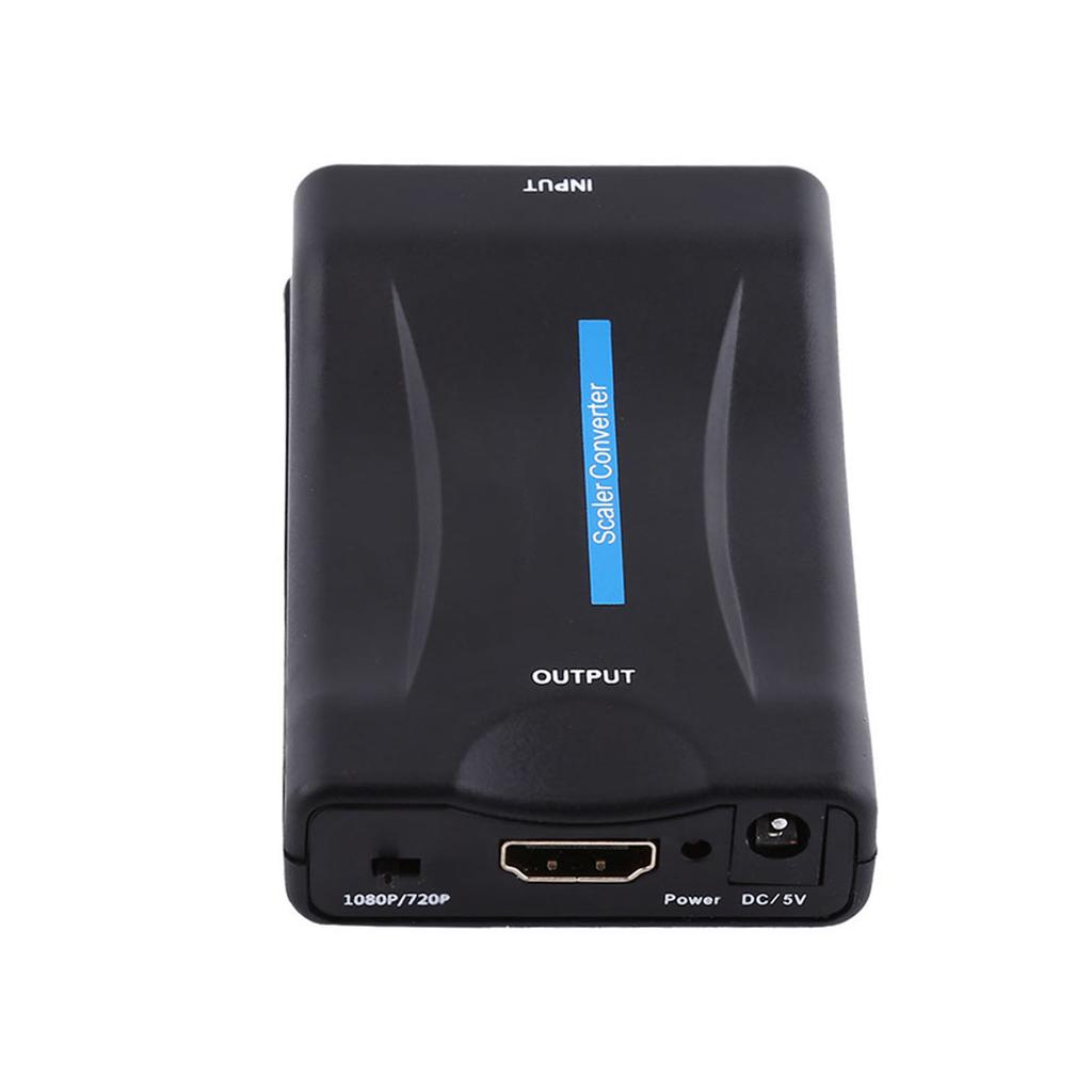 Scart To HDMI Audio Video Converter Scaler Adapter 720P 1080P With USB Cable