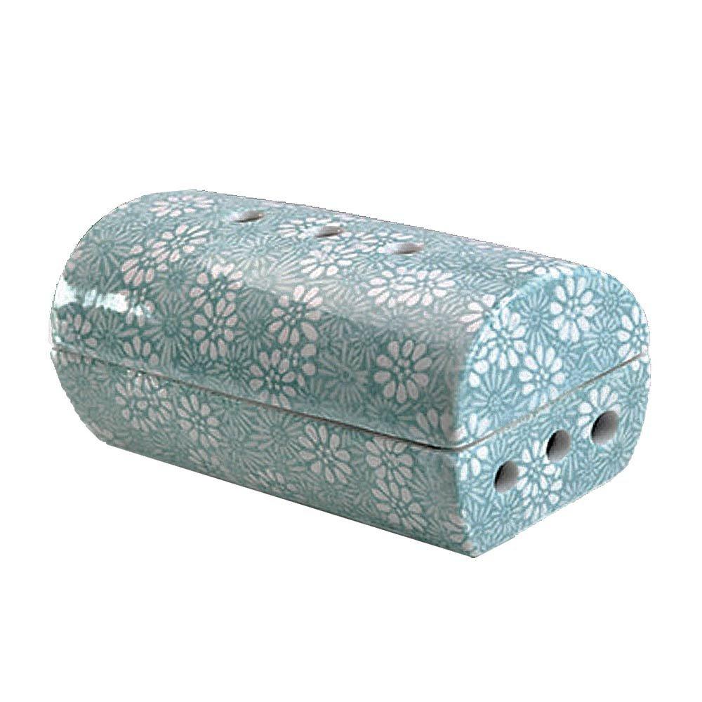 

[Сучасні буддійські вівтарні аксесуари][Тільки пальник для пахощів] Горизонтальний циліндричний пальник для пахощів Kosaiki Sanka (Світло-блакитний) Міно Варе з вуглецем