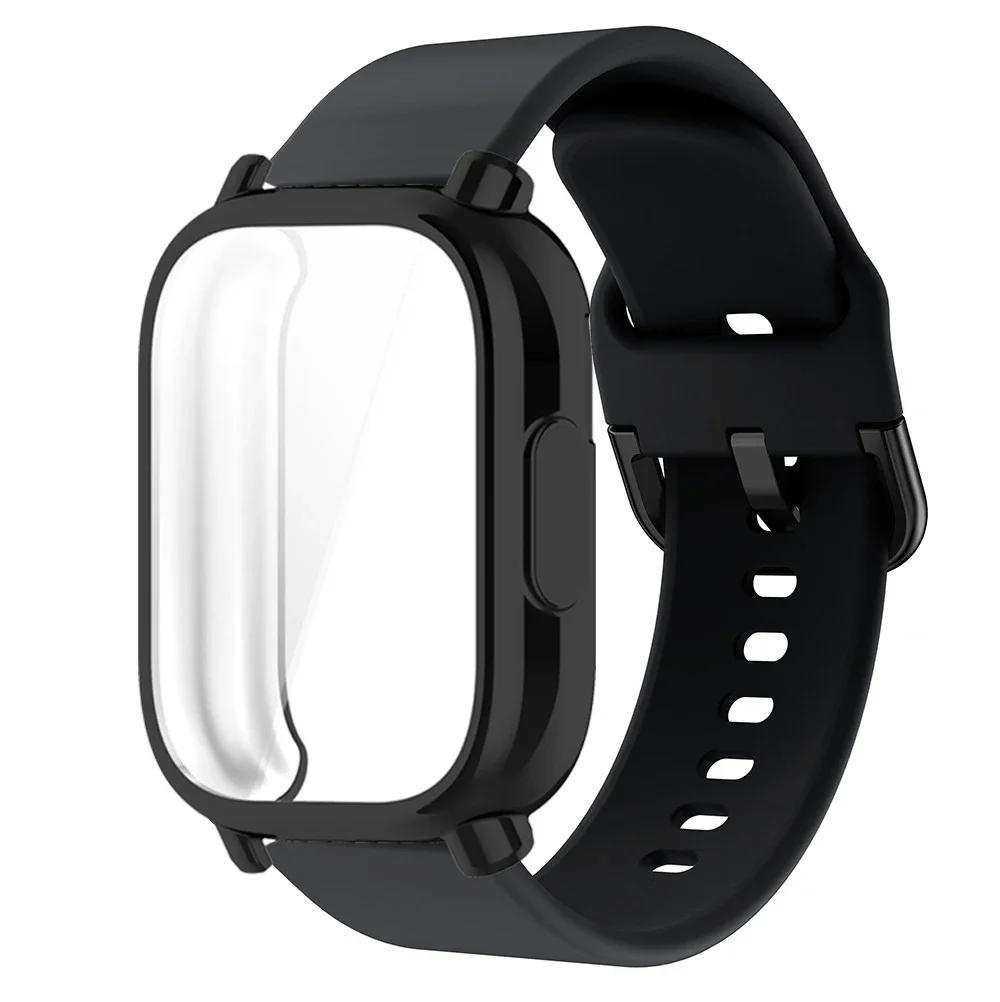 22mm Silicone Strap With Case For Xiaomi Redmi Watch 5 Active Lite Smart Watch Wrist Band TPU Case For Redmi Watch 5 Active Lite
