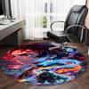 1pc Kamado Tanjiro  Carpet, Round Rug, Comfortable, Suitable for Entryways, Living Rooms, Office, And Bedrooms, Christmas Decoration