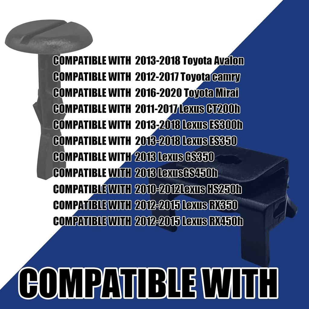 5 Sets Fender Liner Bumper Cover Clips and Pin Retainer, OE 47749-50090 53879-30040, Compatible with Toyota, Lexus, Camry, Avalon