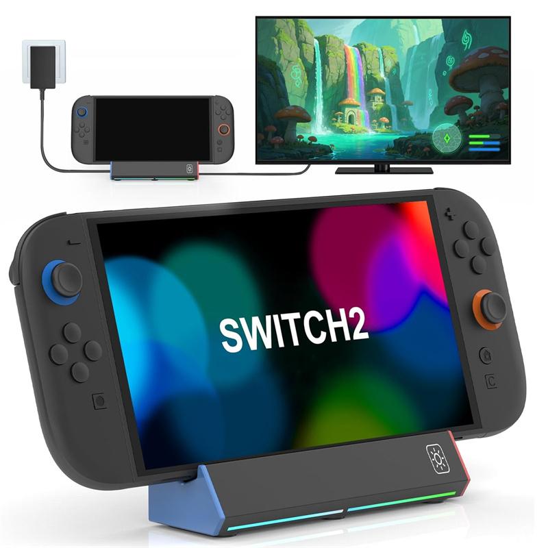 TV Dock Station Fit For Switch 2 Charging Dock Portable 4K HDMI-compatible TV Switch Dock Adapter With Type C Port /USB