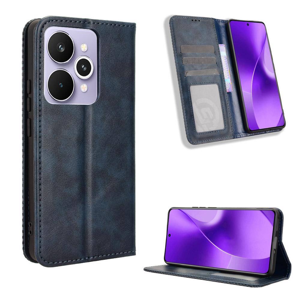 For Realme 15 5G/Realme 15 Pro 5G Leather Case Wallet Stand Retro Texture Phone Cover