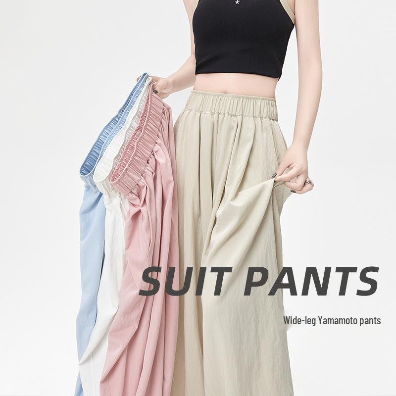 Women's High Waist Cotton Linen Wide Leg Pants - Plus Size, Casual Slimming, Spring/Summer