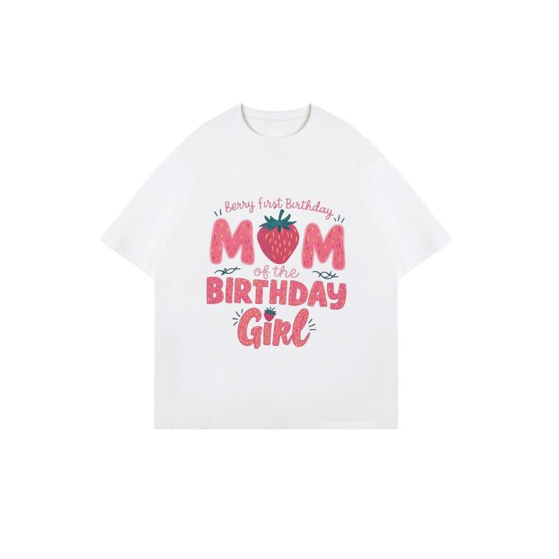 Black Oversized T Shirt Mom Of The Birthday Girl Berry First Birthday Strawberry Print For Mother Birthday Celebration