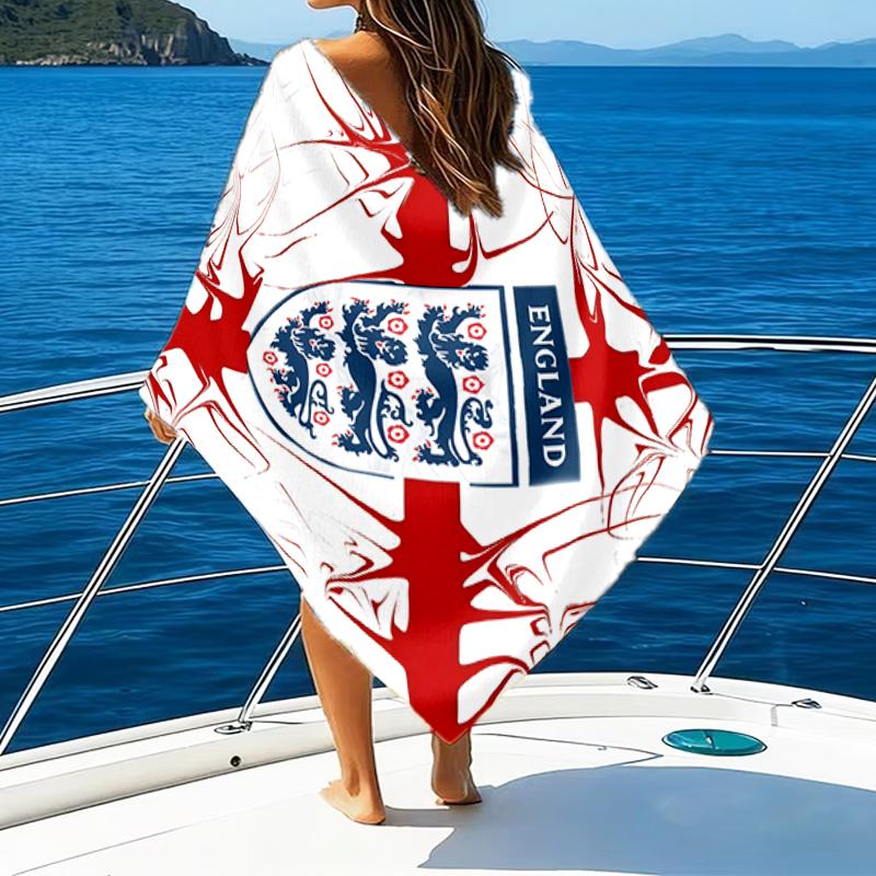 EnglCoat Of Arms Beach Towel - Soft, Absorbent Microfiber, Lightweight, Ideal for The Beach, Parties, Travel, Camping fan gifts