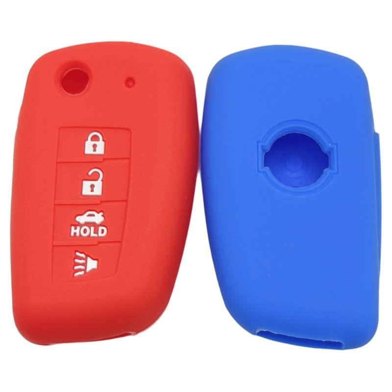 Nissan 4-Button Folding Key Silicone Case for Qashqai, X-Trail, Sylphy, Bluebird, Kicks, Tiida