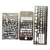 Double-Sided Template Ruler Hollow Drawing Ruler Vintage Bookmark Ruler Diary Notebook Tool