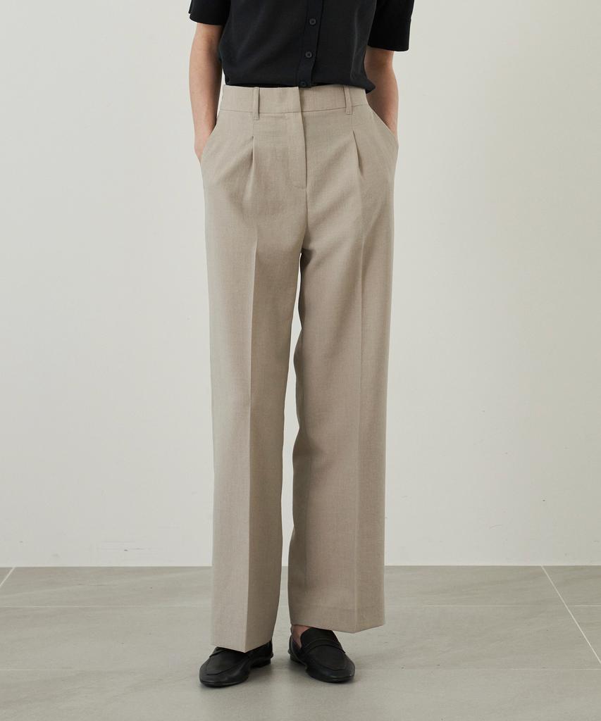 210EDIT Women'S Cool Silky Nen Pintuck Wide Slacks _Ze2Pt520_Sbe
