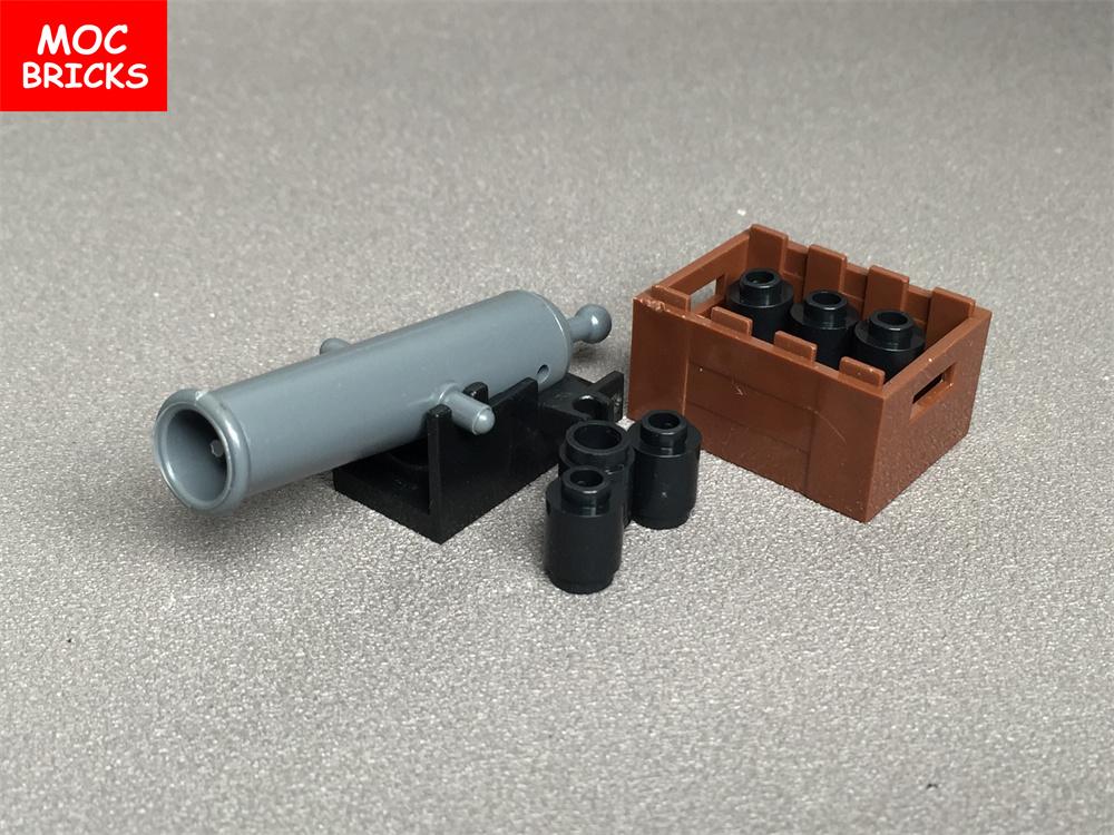 MOC Steine Suona Horn Militärpistole Piraten Gewehr Soldat Gamaschen Helm Actionfigur Zusammengebaute Bausteine Jungen Spielzeug