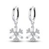 925 Silver Jewelry Women Fashion Cute Tiny Clear Crystal Cz Stud Earrings 