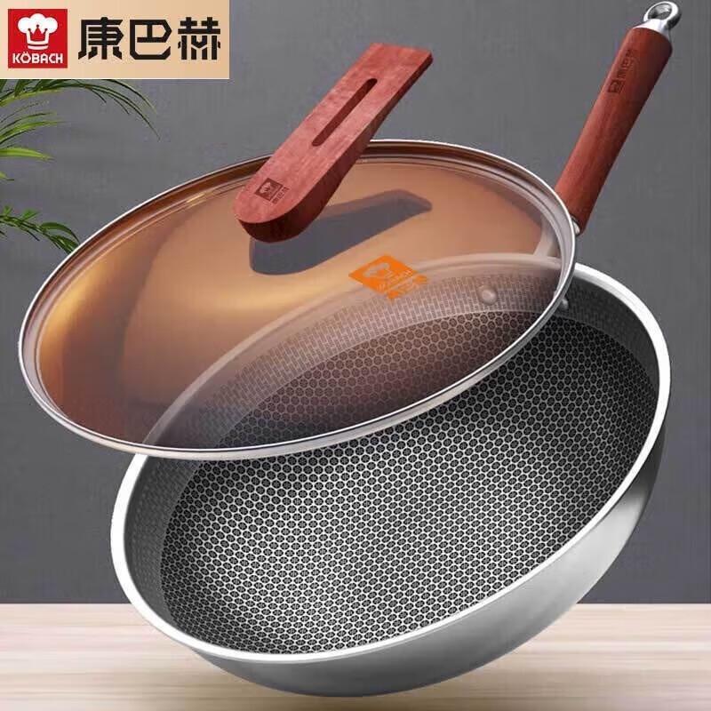KBH Honeycomb Stainless Steel Non-Stick Wok