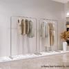 Women's and Children's Floor-Standing Clothing Display Rack with Hanging Rod