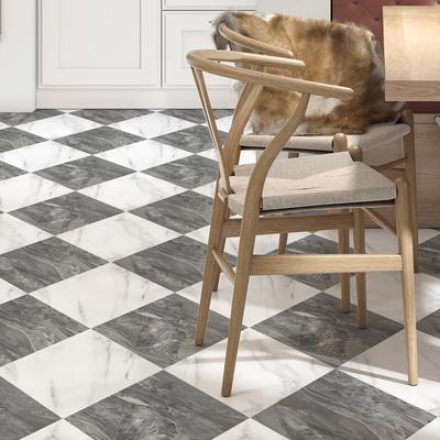 Adesivo per pavimento in piastrelle di marmo spesso simulato Adesivo da parete autoadesivo impermeabile in PVC per soggiorno, WC, cucina, decorazione del pavimento della casa