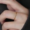 New Fashion 1mm Stainless Steel Cubic Zirconia Thin Finger Ring Fashion Zircon Zircon Wedding Ring