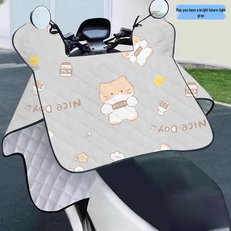 All-Weather Sunshade Cover for Electric Bikes & Motorcycles: Rainproof, Sunproof, Windproof, Lightweight Poncho Style for Year-Round Use. Others