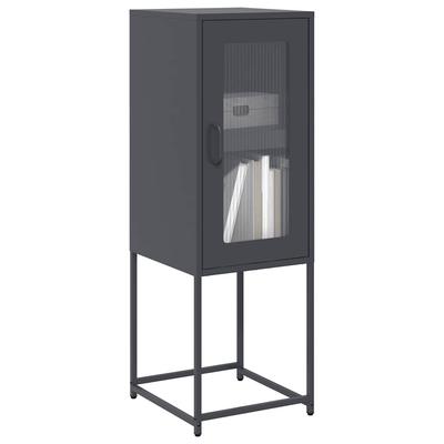 Komoda Antracyt 36X39X107 Cm Stal Walcowana Na Zimno