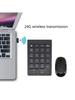 22-Key Numeric Keyboard Keypad 2.4G Wireless Number Pad and Mouse Kit Protable For Laptop Phone Tablets with USB Adapter