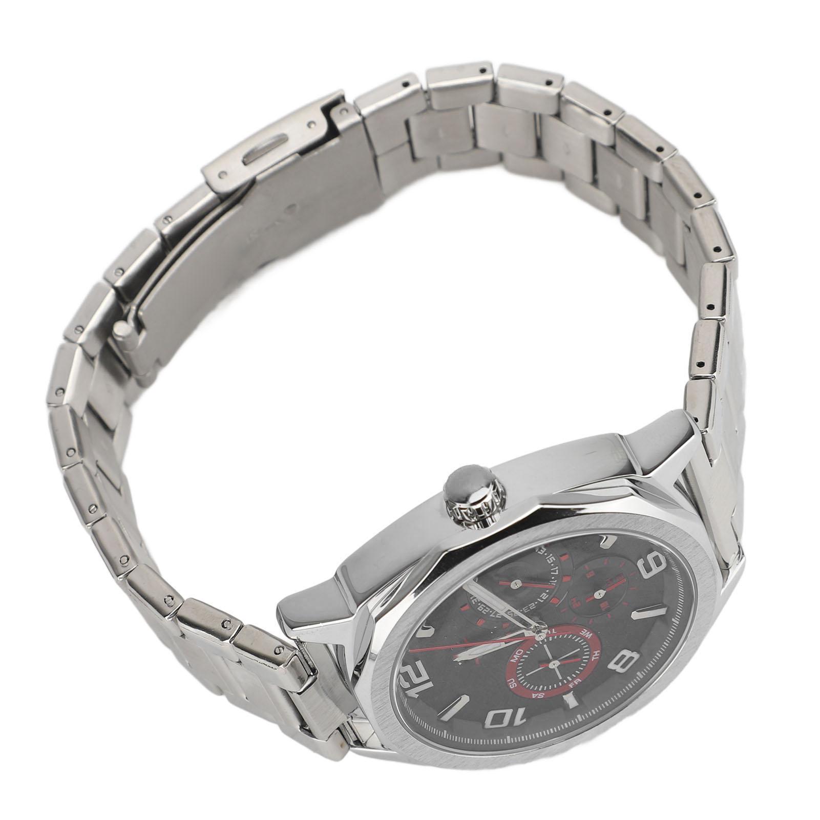 

Men Quartz Watch Stainless Steel 30m Waterproofing Luminous Business Wristwatch for Travel Outdoor