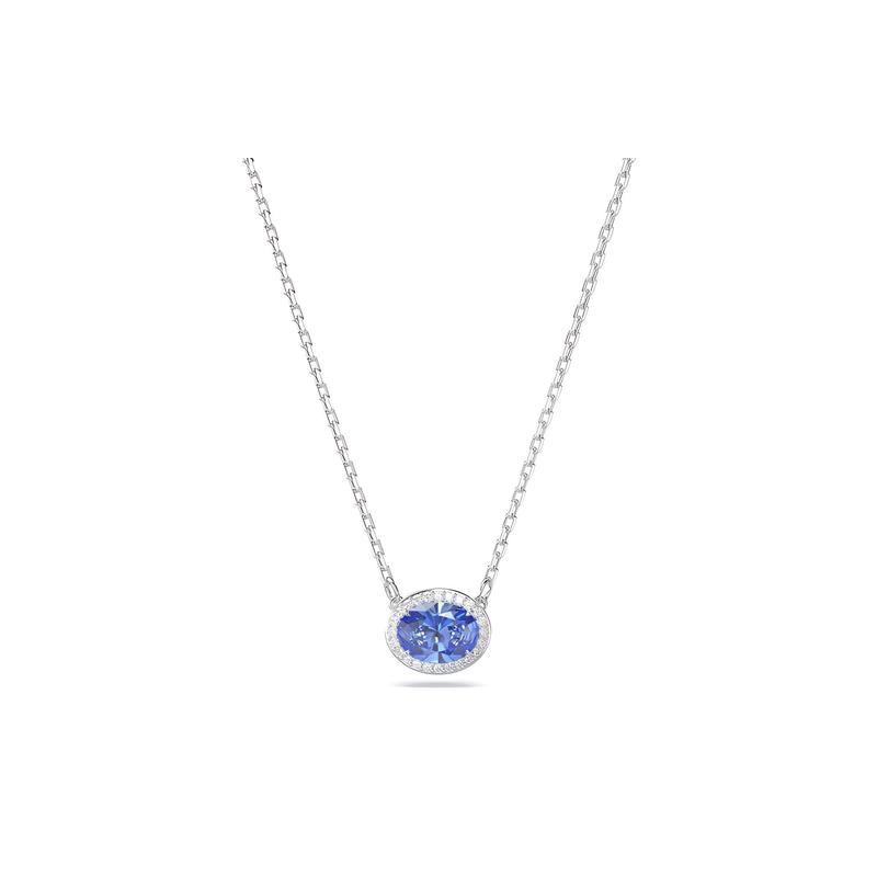 Swarovski Una Constellation Oval Cut Rhodium Plated Necklace Women s Blue 5671809