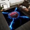 Arsenal Logo with Blue Lightning Design Rug Non-slip rug suitable for living room and bedroom sofas sofas