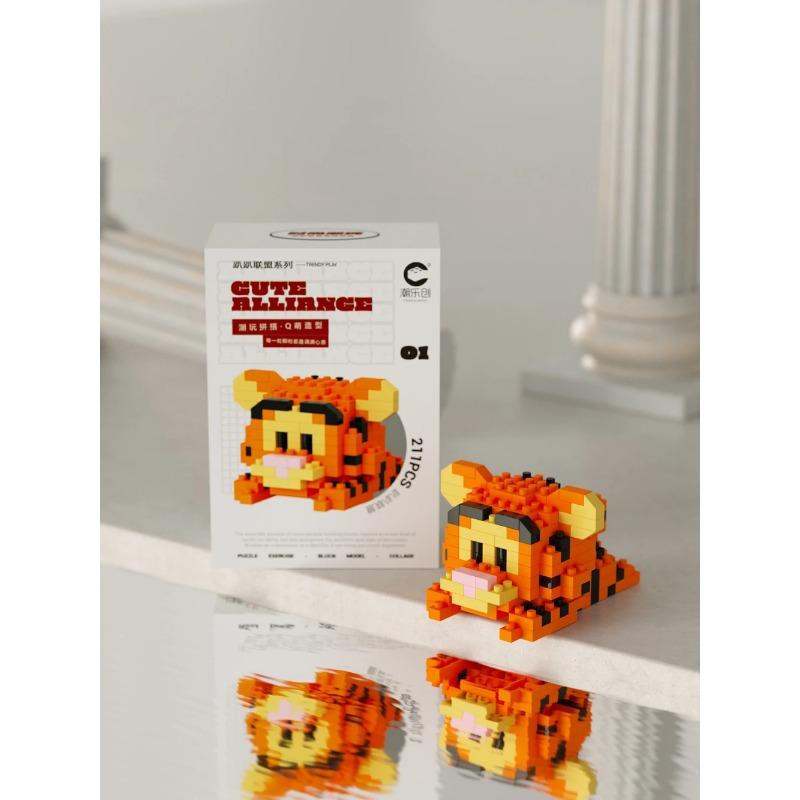 MINISO Cartoon Ornaments Micro Building Blocks Action Figures Nano Blocks Disney Sanrio Kids Toys Christmas Birthdays Gifs